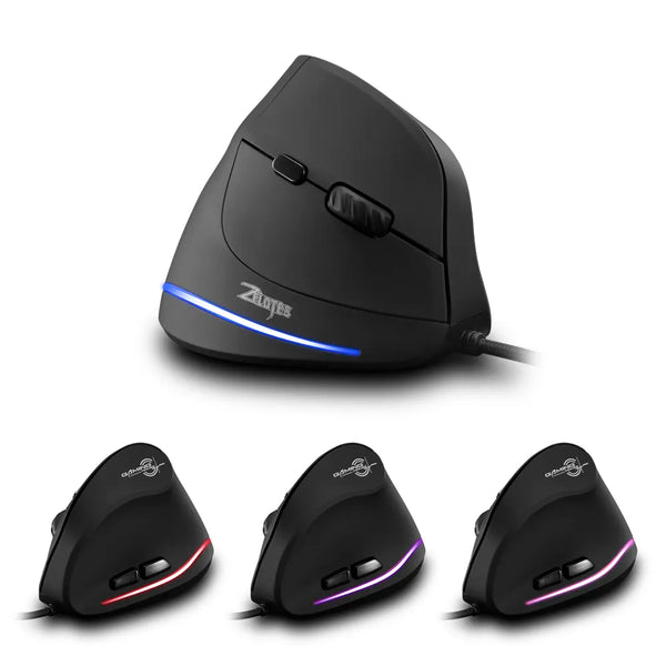 Wired Vertical Ergonomic Rechargeable Mouse - MyDigitalAccessory