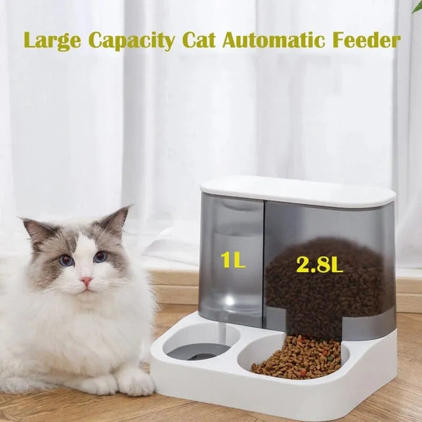 Automatic Cat Food Dispenser Drinking Water Bowl Pet Supplies