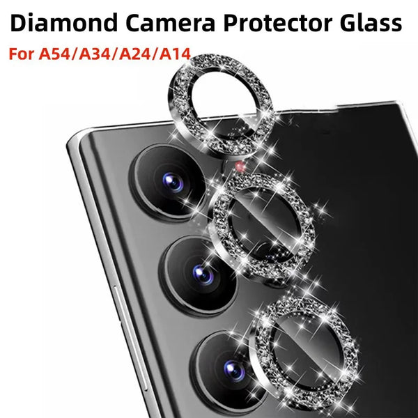 Diamond Lens Protector Glass For Samsung Galaxy