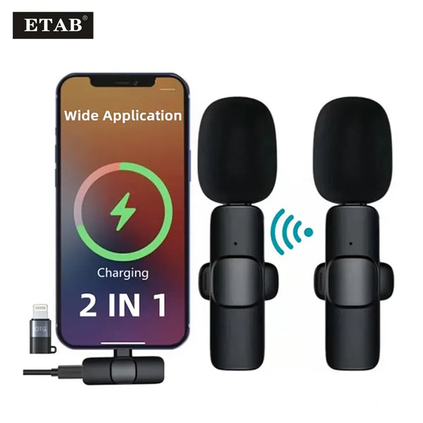 Wireless Microphone Portable Audio Video Recording