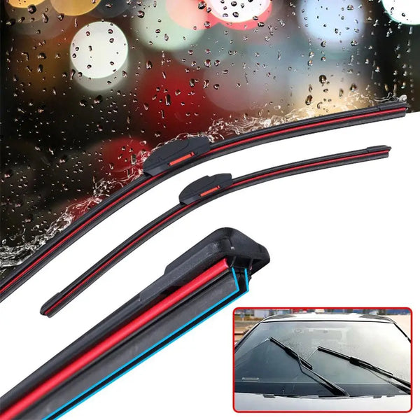 Soft Double Rubber Strip Windscreen Wipers