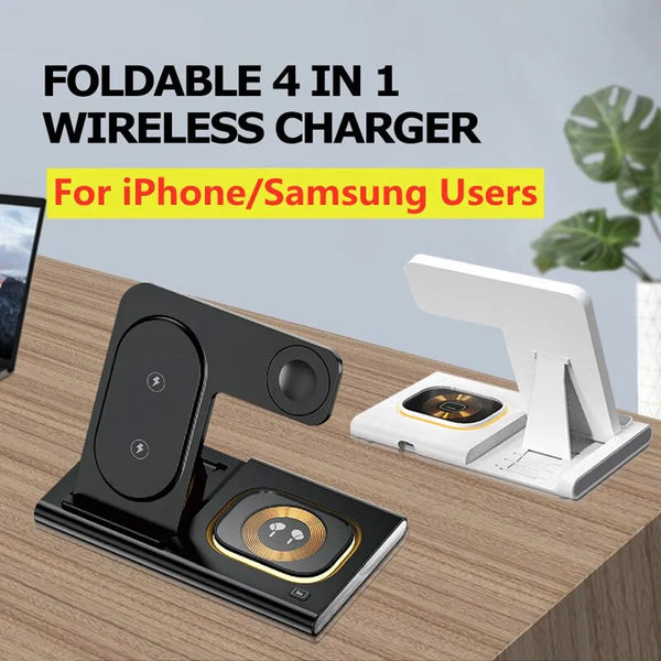 3 in 1 Wireless Charger Stand Pad For iPhone Samsung  Galaxy